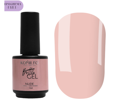 Гель рідкий Komilfo Bottle Gel Nude, нюдовий, 15 мл (HEMA/TPO free)