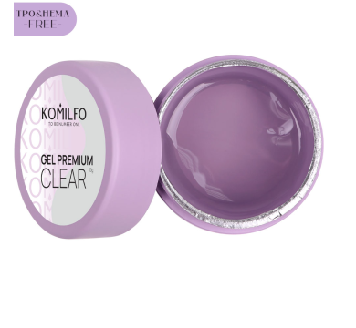 Гель для наращивания Komilfo Gel Premium Clear, прозрачный, 30 г (HEMA/TPO free)