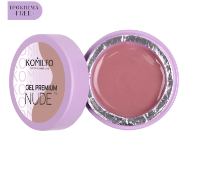 Гель для нарощування Komilfo Gel Premium Nude, нюдовий, 30 г (HEMA/TPO free)