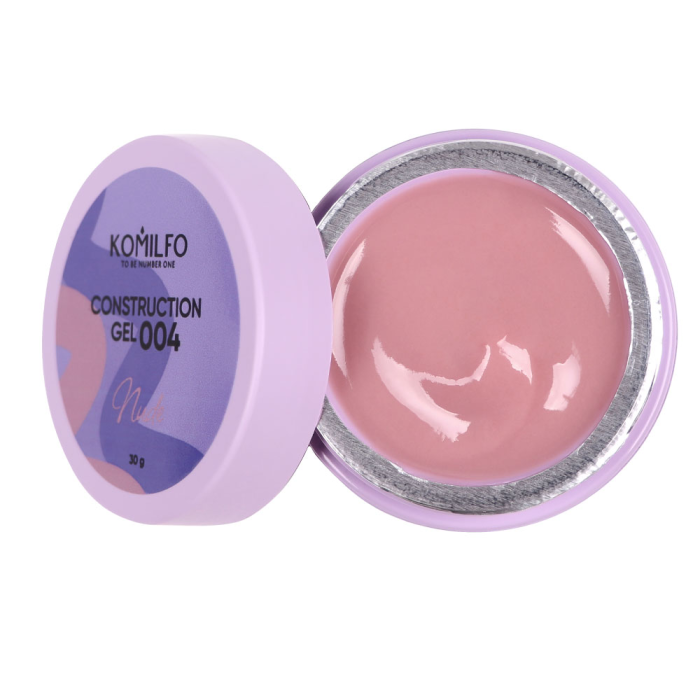 Полигель Komilfo Construction Gel №004 Nude, нюдовый, 30 г (HEMA/TPO free)