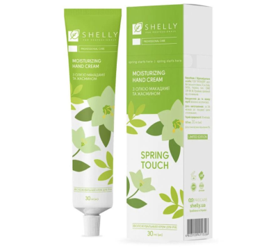 Крем увлажняющий для рук Shelly Spring Touch с маслом макадамии и жасмином, 30 мл