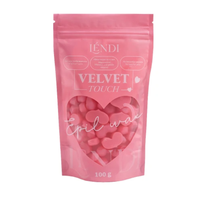 Віск для депіляції в гранулах Lendi Velvet Touch, у формі серця (рожевий), 100 г