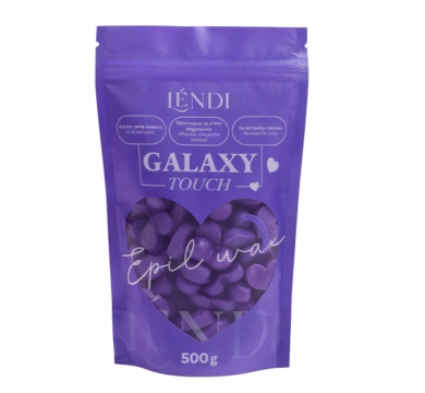 Віск для депіляції в гранулах Lendi Galaxy Touch, у формі серця (фіолетовий), 500 г