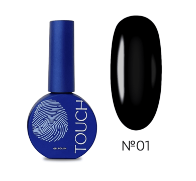 Гель-лак Touch Gel Polish №01, чорний, 9 мл