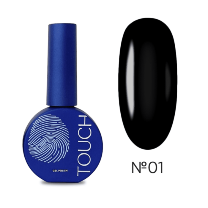 Гель-лак Touch Gel Polish №01, черный, 9 мл