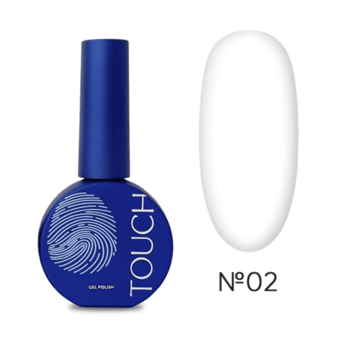 Гель-лак Touch Gel Polish №02, білий, 9 мл