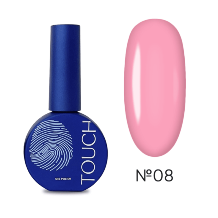 Гель-лак Touch Gel Polish №08, зефірно-рожевий, 9 мл