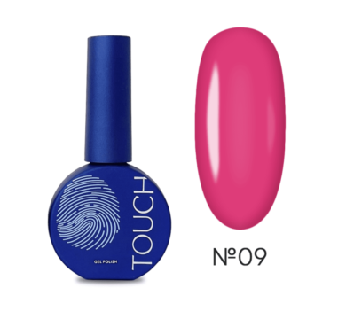 Гель-лак Touch Gel Polish №09, яскраво-рожевий, 9 мл