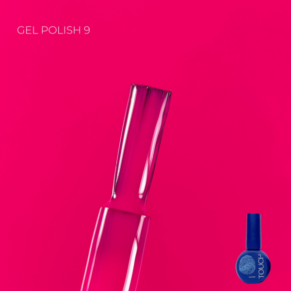 Гель-лак Touch Gel Polish №09, яскраво-рожевий, 9 мл