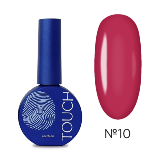Гель-лак Touch Gel Polish №10, малиновий, 9 мл