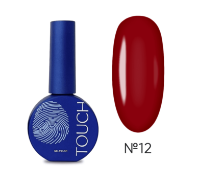 Гель-лак Touch Gel Polish №12, темно-червоний, 9 мл