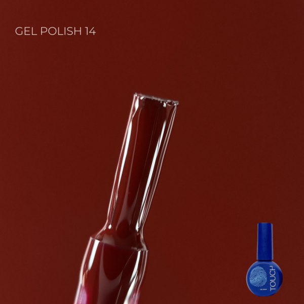 Гель-лак Touch Gel Polish №14, вишневий, 9 мл