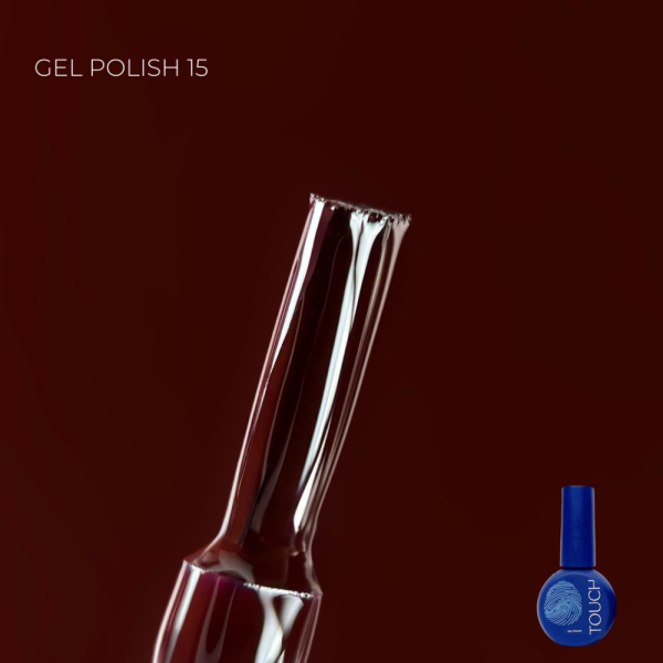 Гель-лак Touch Gel Polish №15, бордо, 9 мл