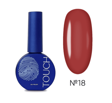 Гель-лак Touch Gel Polish №18, червоний приглушений, 9 мл