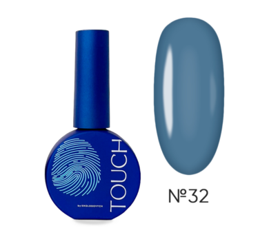 Гель-лак Touch Gel Polish №32, сіро-блакитний, 9 мл