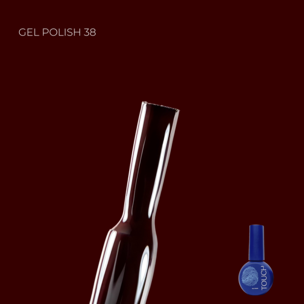 Гель-лак Touch Gel Polish №38, красно-коричневый, 9 мл