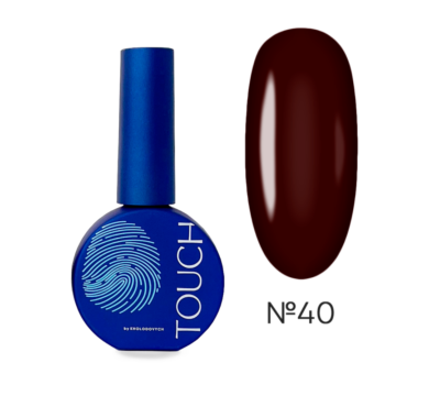 Гель-лак Touch Gel Polish №40, коричневий, 9 мл