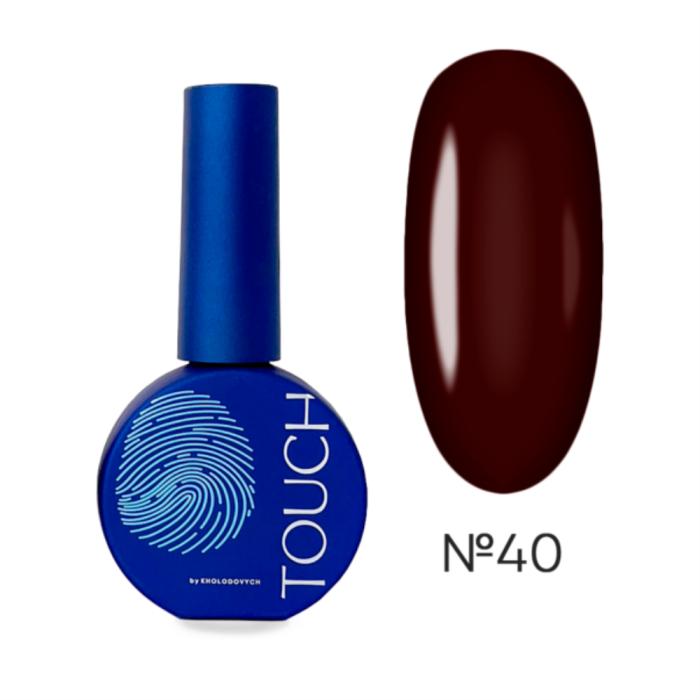 Гель-лак Touch Gel Polish №40, коричневий, 9 мл