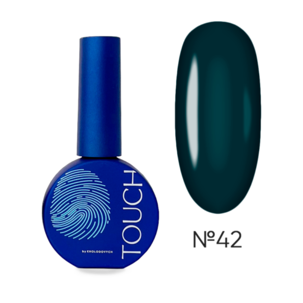 Гель-лак Touch Gel Polish №42, холодний зелений, 9 мл