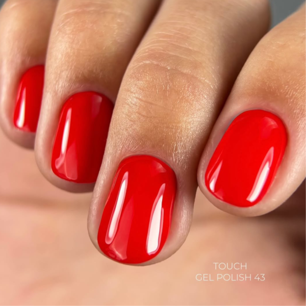 Гель-лак Touch Gel Polish №43, ярко-красный, 9 мл