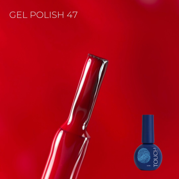 Гель-лак Touch Gel Polish №47, темно-красный, 9 мл