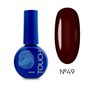 Гель-лак Touch Gel Polish №49, бордовий, 9 мл