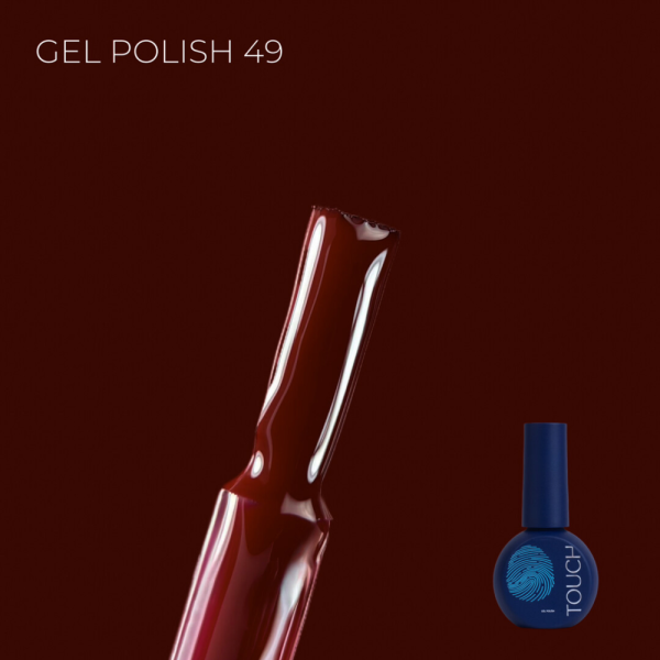 Гель-лак Touch Gel Polish №49, бордовый, 9 мл