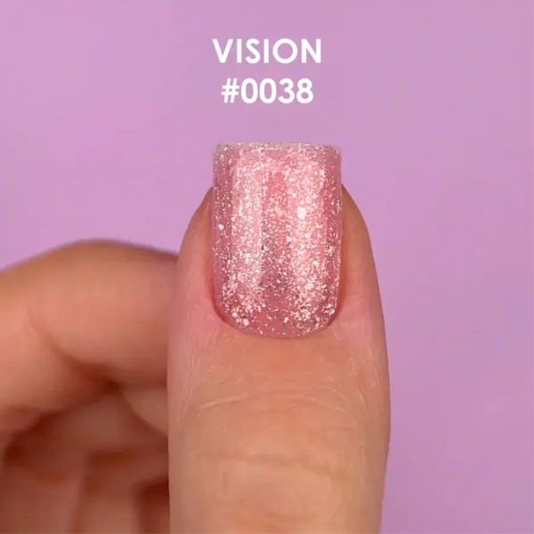 Гель для нарощування DNKa Builder Gel New Formula #0038 Vision, рожевий з шиммером, 30 мл