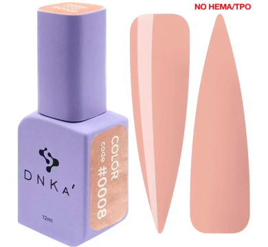Гель-лак DNKa Gel Polish Color New Formula #0008, теплий бежевий, 12 мл