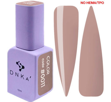 Гель-лак DNKa Gel Polish Color New Formula #0011, бежево-молочний, 12 мл