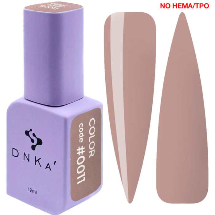 Гель-лак DNKa Gel Polish Color New Formula #0011, бежево-молочный, 12 мл