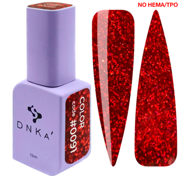Гель-лак DNKa Gel Polish Color New Formula #0091, червоний з блискітками, 12 мл