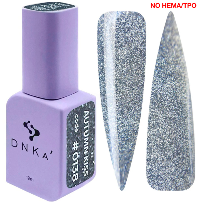 Гель-лак светоотражающий DNKa Gel Polish New Formula Autumn Kiss #0138, серебристый, 12 мл