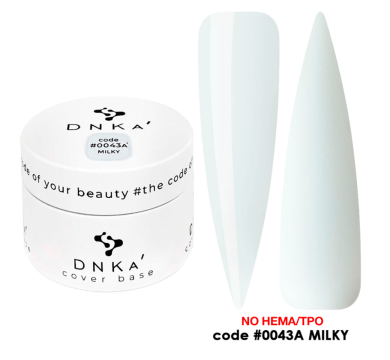 База камуфлююча DNK Cover Rubber Base French New Formula №0043A Milky, молочна, 30 мл