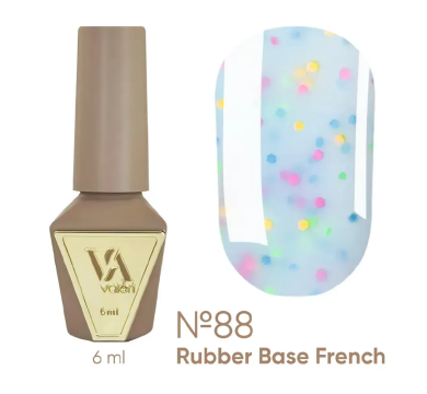 База камуфлююча Valeri Rubber Base French New №88, блакитна з крихтою, 6 мл