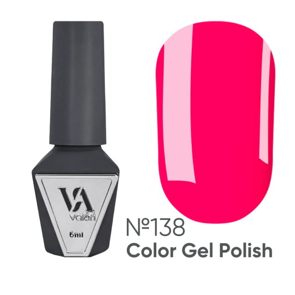 Гель-лак Valeri Color New №138, яскраво-рожевий, 6 мл