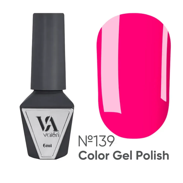 Гель-лак Valeri Color New №139, малиново-рожевий, 6 мл