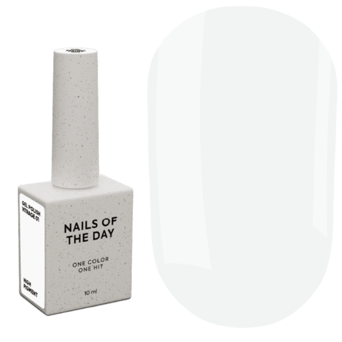 Гель-лак NAILSOFTHEDAY Gel Polish French White №002, білий для френча, 10 мл