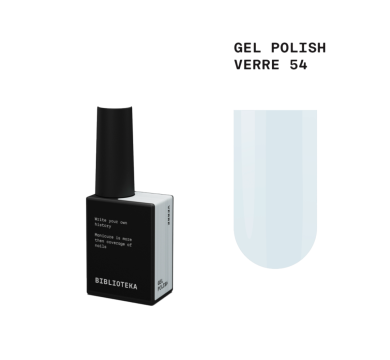 Гель-лак Biblioteka Gel Polish №54 Verre, нежно-голубой, 10 мл
