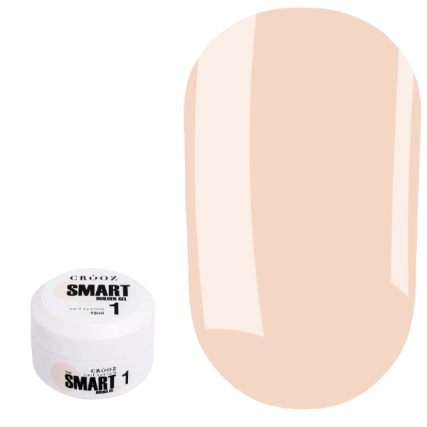 Гель для наращивания Crooz Smart Builder Gel №01, песочный, 15 мл