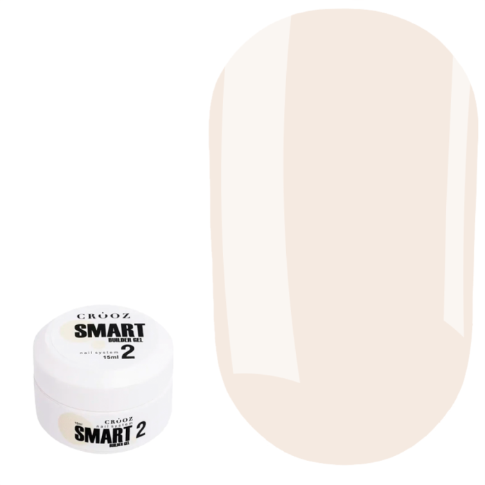 Гель для нарощування Crooz Smart Builder Gel №02, молочно-жовтий, 15мл