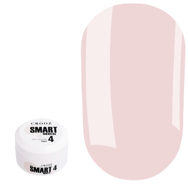 Гель для нарощування Crooz Smart Builder Gel №04, молочно-рожевий, 15 мл