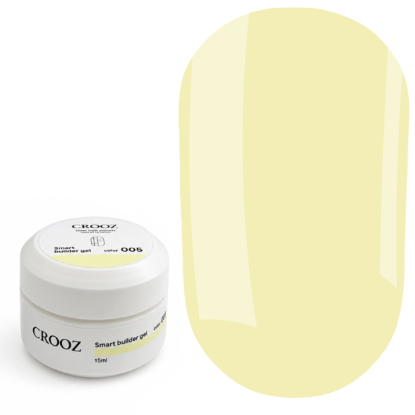 Гель для нарощування Crooz Smart Builder Gel №05, жовтий, 15 мл