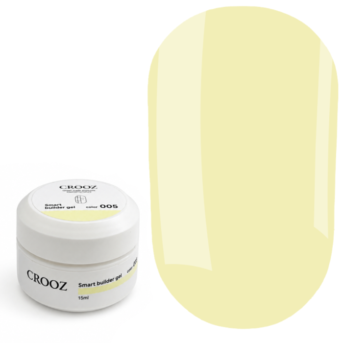 Гель для наращивания Crooz Smart Builder Gel №05, желтый, 15 мл