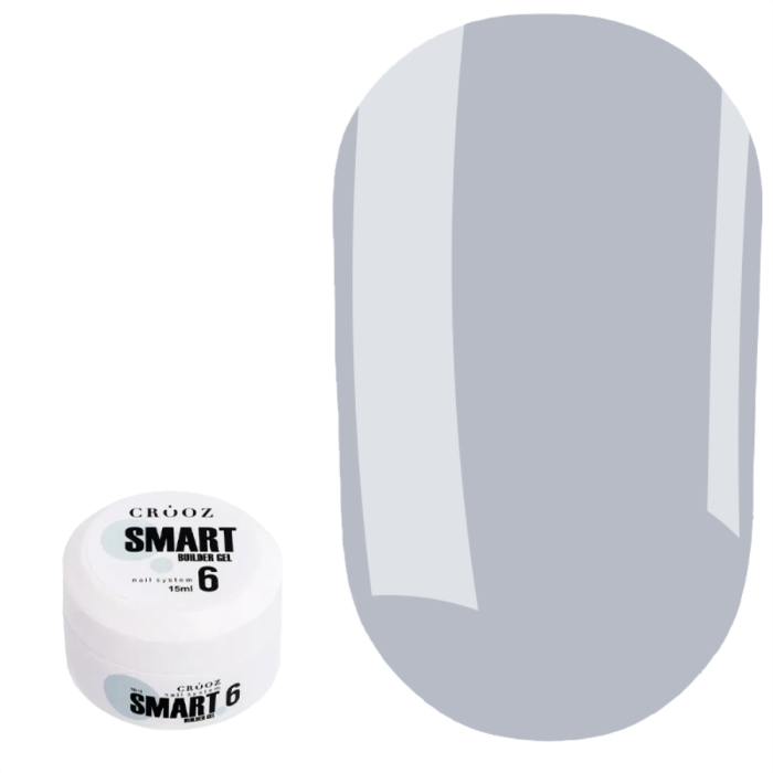 Гель для наращивания Crooz Smart Builder Gel №06, серо-голубой, 15мл