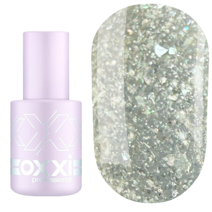 База камуфлирующая OXXI Cover Base №40, полупрозрачная с серебристым шиммером, 10 мл