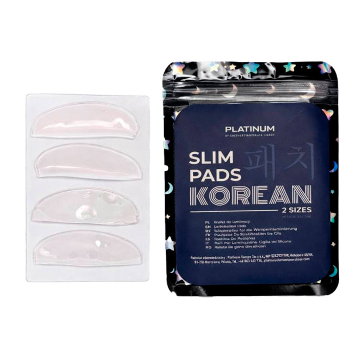 Багаторазові силіконові патчі Platinum Slim Pads Korean Glow для корейського ламінування, 4 шт.