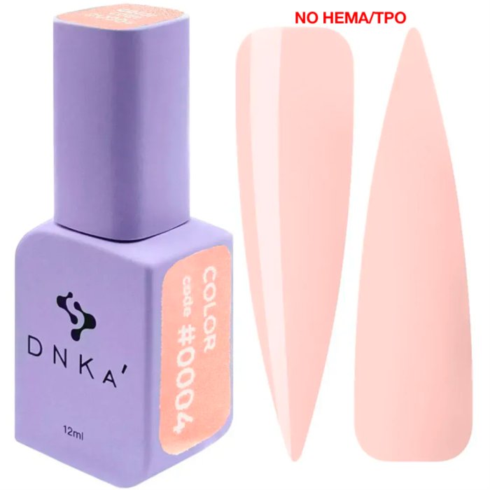 Гель-лак DNKa Gel Polish Color New Formula #0004, світло-бежевий, 12 мл