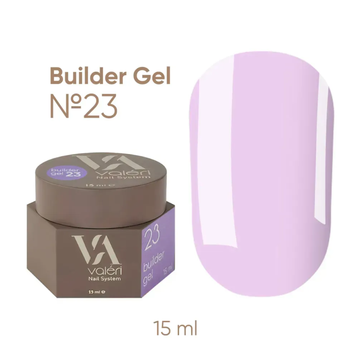 Гель для нарощування Valeri Builder Gel New №23, ліловий, 15 мл