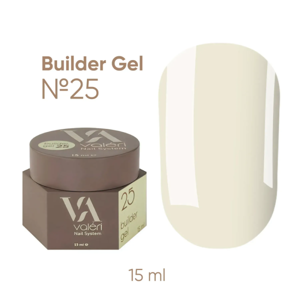 Гель для нарощування Valeri Builder Gel New №25, масло, 15 мл